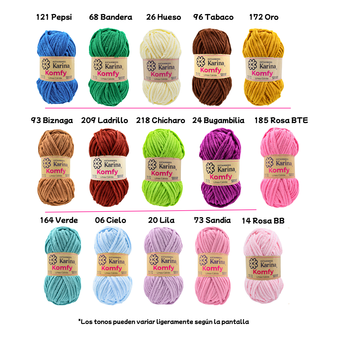 Estambre Komfy tipo chenille