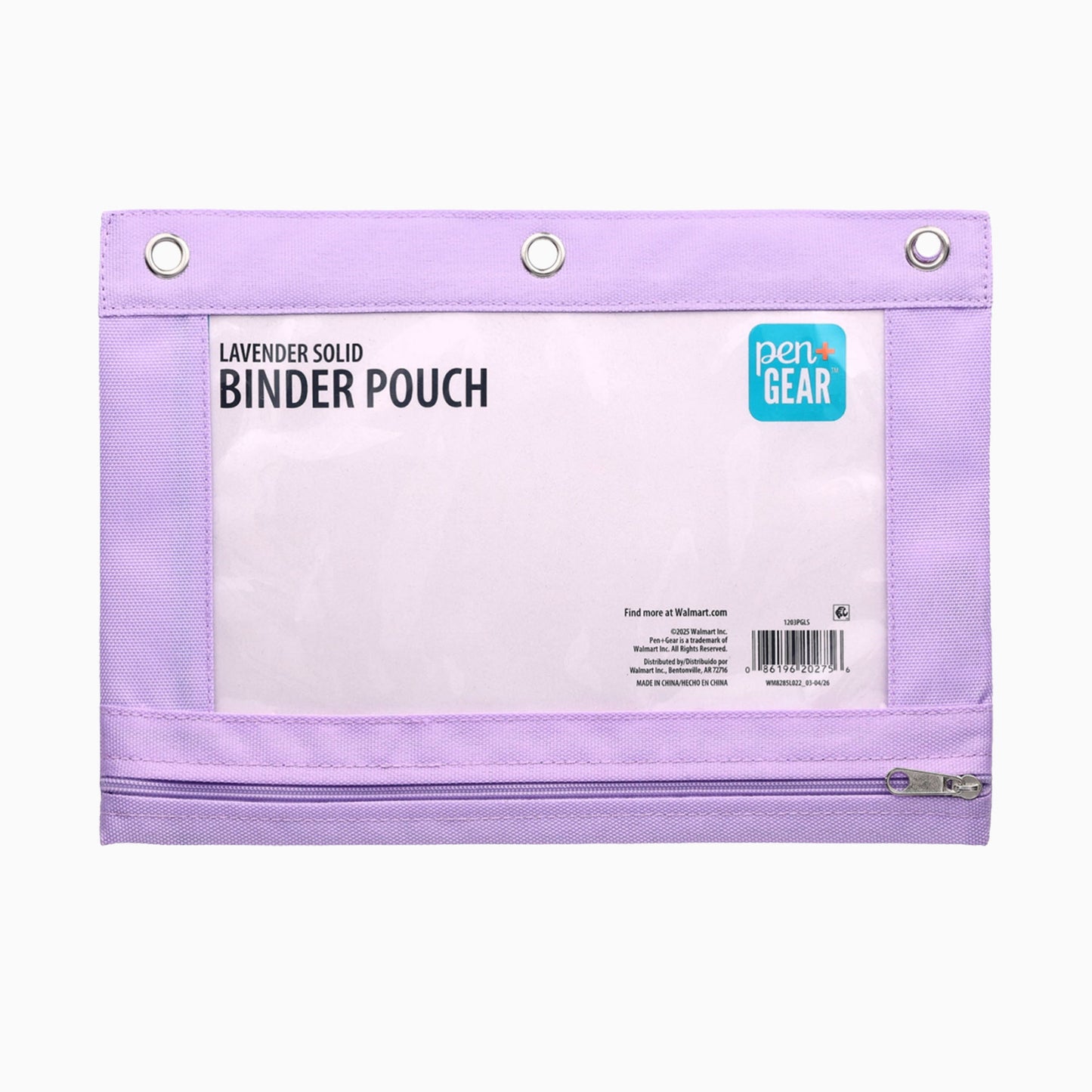 Bolsa lapicera Pen+Gear, con orificios para carpeta