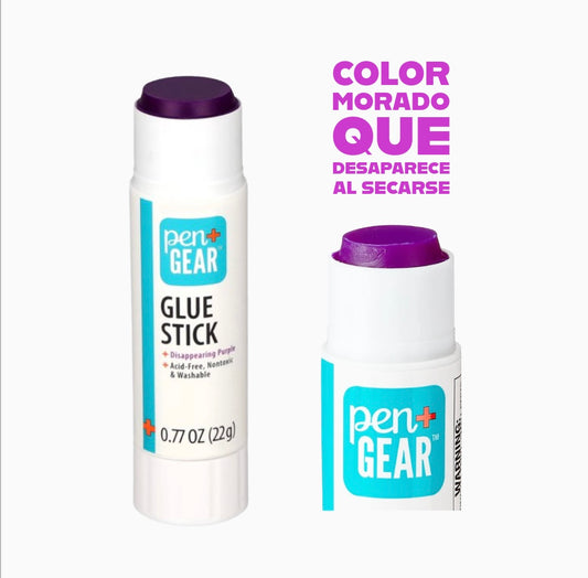 Barras de Pegamento Escolar Pen & Gear, color Morado Que Desaparece, Paquete de 2